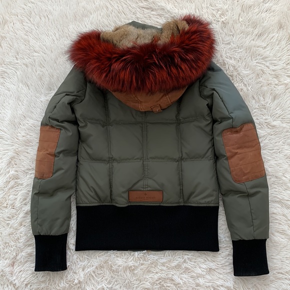 Nicole Benisti Fordham intarsia fur trim bomber sz S in great condition - Picture 10 of 13